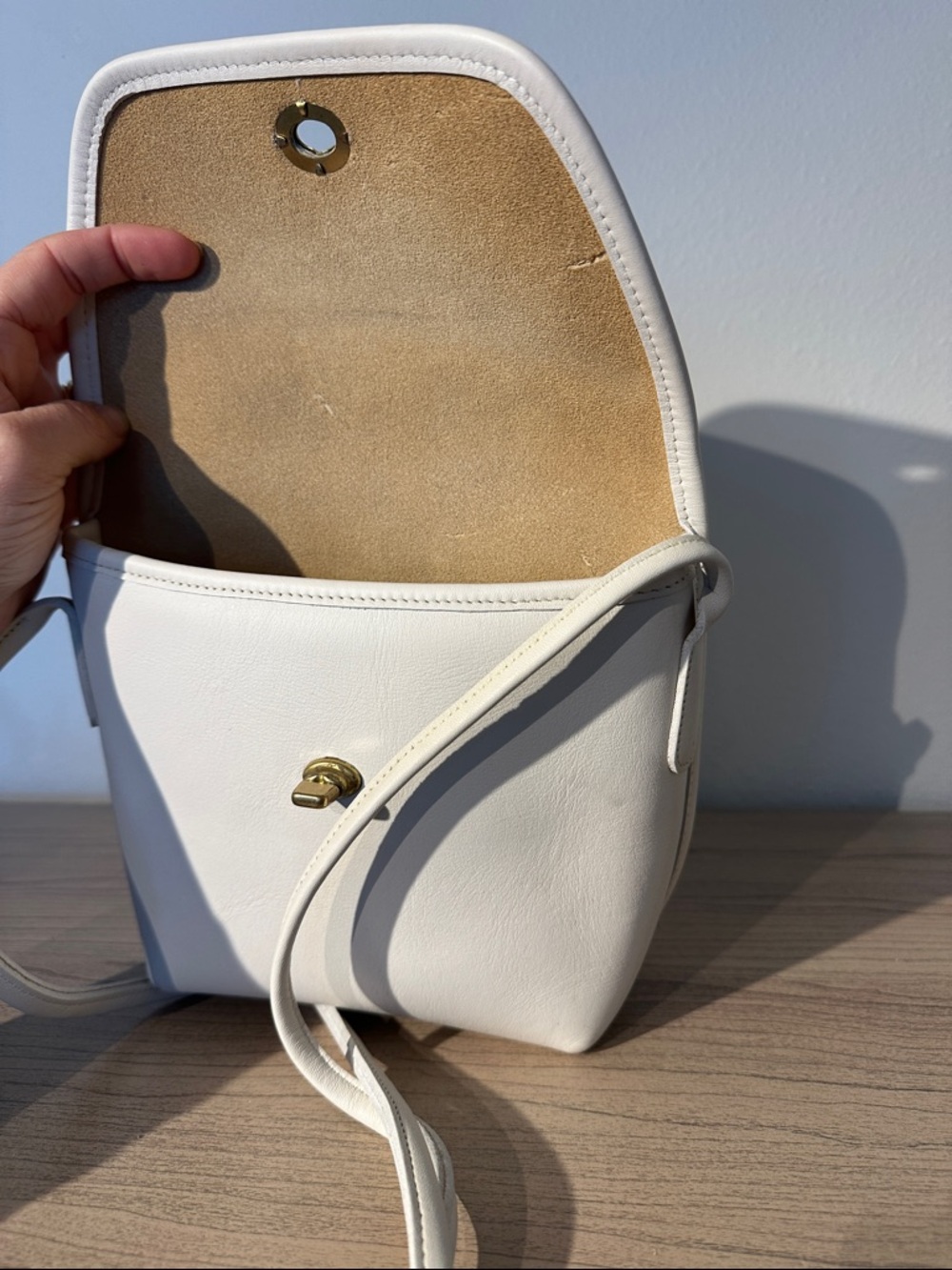 Vintage Coach Legacy Quincy Bag #9919 Bone Glove tanned Leather Crossbody - Picture 10 of 17